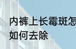 内裤上长霉斑怎么去除 内裤上长霉斑如何去除