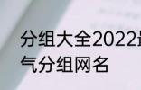 分组大全2022最新版的 高冷二字霸气分组网名