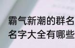 霸气新潮的群名字大全 霸气新潮的群名字大全有哪些