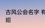 古风公会名字 有关古风的公会名字介绍