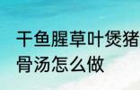 干鱼腥草叶煲猪骨汤 干鱼腥草叶煲猪骨汤怎么做