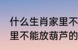 什么生肖家里不能放葫芦 什么生肖家里不能放葫芦的呢